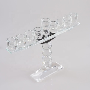 Ménorah Hanouka Lampe <span class=keywords><strong>Bougeoir</strong></span> <span class=keywords><strong>Cristal</strong></span> MH-1840 - Product Image 1
