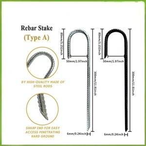 Ancres au sol en métal robustes et modernes pour poteaux de treillis, tailles personnalisées, crochet en <span class=keywords><strong>J</strong></span>, galvanisées, pour tentes et supports de plantes - Product Image 3