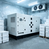 Groupe électrogène diesel silencieux Cummins 180 kVA avec ATS, démarrage automatique, 6 cylindres, triphasé, pour alimentation de secours des entrepôts frigorifiques et congélateurs