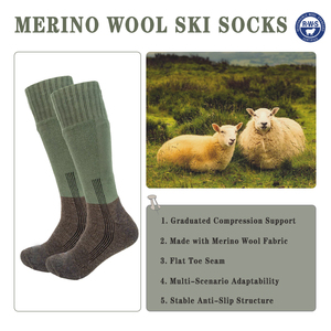 Chaussettes <span class=keywords><strong>de</strong></span> <span class=keywords><strong>ski</strong></span> en laine mérinos AR 010, équipement ultraléger, évacuation <span class=keywords><strong>de</strong></span> l'humidité, séchage rapide, chaussettes <span class=keywords><strong>de</strong></span> <span class=keywords><strong>ski</strong></span> en laine - Product Image 3