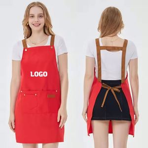 Tablier de cuisine personnalisé en toile, sans manches, imperméable, résistant à l'huile, réglable, pour serveur, charpentier, barista, lavable - Product Image 1