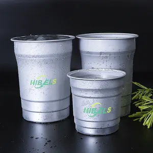 Vendita calda 9oz 16oz 20oz per feste usa e getta in alluminio per bevande fredde tazza per feste riciclabile tazza per cola fredda