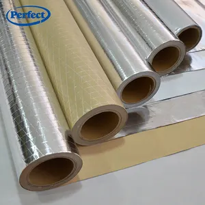 Harga pabrik Foil facings tahan air aluminium foil wol isolasi laminasi kedap suara batu pipa wol