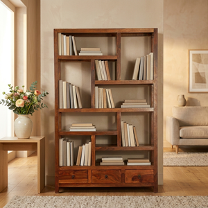 Librería Moderna de Madera Sólida para Sala de Estar, Estantería, Vitrina, Hecha a Mano para Hotel, Biblioteca, Oficina, Precio de Fábrica - Product Image 1