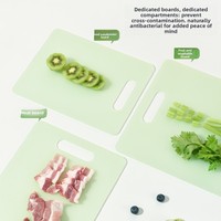 Hoge Transparantie PP Mini Snijdplank Sets Dubbelzijdig Plastic voor Keuken Babyvoeding en Fruit Draagbaar Reizen Kamperen 3 Stuks