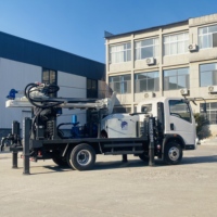 BDMCZ-200, foreuse rotative diesel d'occasion, 200 m, petite foreuse de puits montée sur camion, avec moteur, pompe, 55-76 kW, 140-325 mm