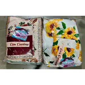 Juego de edredón Con Cortina tamaño King de 5 piezas con diseño floral, con cortina, ropa de cama para el hogar, estilo clásico, microfibra de poliéster - Product Image 6