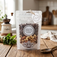 MOQ100 Sachets en plastique transparents personnalisés à fermeture éclair, réutilisables, pour bonbons et noix