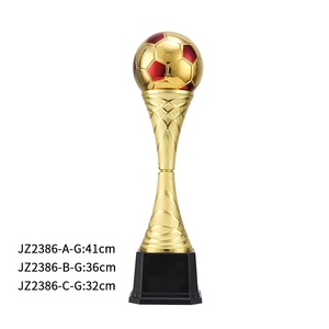 JINZUN, trofeo de fútbol personalizado dorado y plateado al por mayor, logotipo deportivo de plástico, nombre, premios, trofeos de competición, medallas, placas - Product Image 3