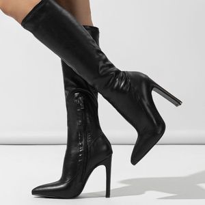 Botines Black Block Heel 2025 Women's <b>Boots</b> for Autumn and Winter - Product Image 2