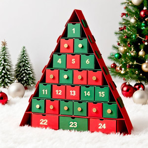 Tùy Chỉnh Hình DIY Long Lanh Advent Lịch Hộp Quà Tặng Cho Sữa Rửa Mặt Vẻ Đẹp Mỹ Phẩm Rỗng Khoang Giáng Sinh Hộp Quà Tặng - Product Image 5