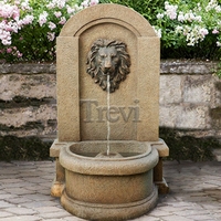 Handgefertigter Garten-Wasserfall aus Naturstein für Innenräume, einfache Wandmontage