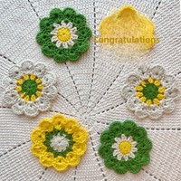 Sous-verres en coton à motifs floraux, sets de table en crochet faits main, résistants à la chaleur, sous-verres ronds pour la maison