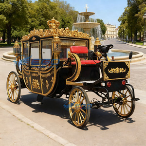 Carruaje Eléctrico Blanco de Alta Gama Modelo 2025, Estilo Cenicienta, con Caballos, 4 Ruedas, para Bodas y Turismo - Product Image 4