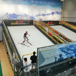 Indoor Training On Endless Artificial Grass Ski Slopes Artificial Ski Surface Machine