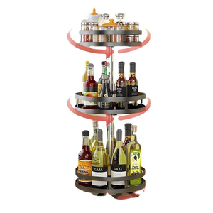 Estante para especias de cocina, estante para condimentos, bandeja de almacenamiento giratoria, accesorios de cocina multifuncionales - Product Image 2