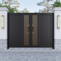 Portail de jardin en aluminium sculpté, peint, rayé, moderne, pour villa, cour, maison auto-construite