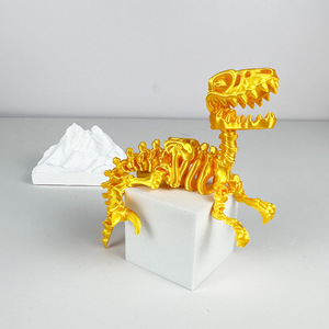 Scheletro di dinosauro stampato in 3D, modello di Tyrannosaurus Rex con articolazioni mobili e bocca aperta, giocattolo in plastica PLA per bambini e collezionisti - Product Image 1