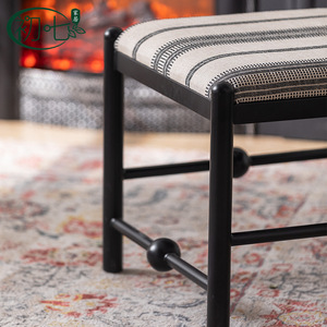 Silla de comedor moderna minimalista de metal con asiento tapizado 52x53x83.5 cm para apartamentos pequeños - Product Image 4