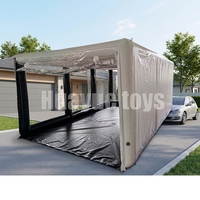 Offre Spéciale couleur mélangée noir et blanc personnalisé 5*3*2M tente de voiture gonflable tente de Garage couverture de voiture gonflable pour le stationnement de voiture