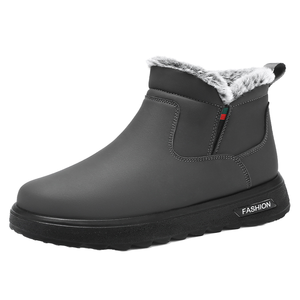 Botas de Nieve para Hombre, Ligeras, Térmicas, con Forro de Cuero Genuino, Cómodas, Impermeables, con Velcro, para Invierno - Product Image 1