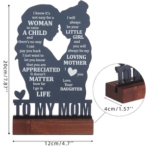 Regalos Sentimentales para el Día <span class=keywords><strong>de</strong></span> <span class=keywords><strong>la</strong></span> Madre y Cumpleaños - Placa Conmemorativa <span class=keywords><strong>de</strong></span> Madera con Ángel Moderno para Mamá, Hija, <span class=keywords><strong>Mi</strong></span> Mamá, Navidad, San Valentín, Pascua - Product Image 6