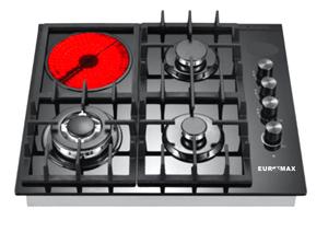 Table <span class=keywords><strong>de</strong></span> <span class=keywords><strong>cuisson</strong></span> moderne en verre à 4 brûleurs, <span class=keywords><strong>gaz</strong></span> et électrique, pour appareils électroménagers <span class=keywords><strong>de</strong></span> cuisine - Product Image 4