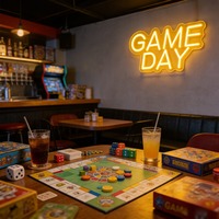 Enseigne néon LED commerciale Neonawall pour les jours de match, lumineuse et à intensité réglable, pour bar sportif, restaurant, pub, décoration murale, enseigne commerciale