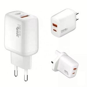 US EU <b>UK</b> <b>USB</b> Type C Wall Power Charger 38W A+C QC3.0 Travel Adapter PD 20W Charger Block for Phone 15 16 Pro Max - Product Image 2
