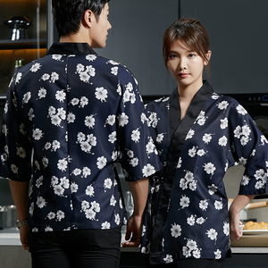 Chaqueta de camarero japonesa transpirable para restaurante Hotel <span class=keywords><strong>Pizzeria</strong></span> cocina camisa de mujer con uniformes de Chef Unisex - Product Image 4