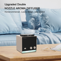 Diffuseur d'arômes électrique intelligent WiFi double bouteille 200 ml, boîtier en plastique, contrôle par application, ultra silencieux, pour table, huiles essentielles, effet flamme