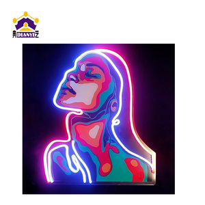 Nhà Sản Xuất Dropshipping Trang Trí Trong Nhà <span class=keywords><strong>LED</strong></span> Cà Phê Dấu Hiệu <span class=keywords><strong>LED</strong></span> Sáng Acrylic Thư Dấu Hiệu Hello Kitty Dán Móng Tay Neon - Product Image 3