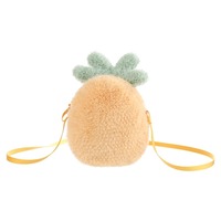 Mignon Simulation Vente Chaude Personnalisé Doux En Gros Ananas Sac À Bandoulière En Peluche Sac À Dos Jouet Cadeau D'anniversaire Pour Enfants