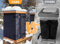 Nouvelle Housse Réutilisable pour Ruche d'Hiver, Modèle National pour Ruches à 10 et 8 Cadres, en Tissu Oxford 600D, Réglable, Isolée et Coupe-Vent