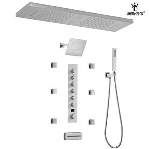 Ensemble de pomme de douche en acier inoxydable dissimulé, pulvérisation sous pression pour salle de bain à domicile, robinetterie de salle de bain, robinets de remplissage - Product Image 3