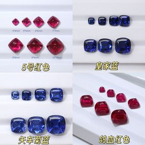 CADERMAY Pigeon Blood Red Cultured Ruby Cushion Cut Loose Stone 4x4mm To 10x10mm For Jewelry Making - Product Image 4