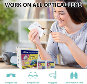 100 Toallitas Prehumedecidas <span class=keywords><strong>para</strong></span> Limpiar Lentes de Gafas, Sin Rayas, <span class=keywords><strong>para</strong></span> Lentes de Sol, Cámaras, Gafas Protectoras, Toallitas Envasadas Individualmente - Product Image 2