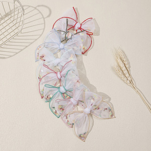 Nouvelles pinces à <span class=keywords><strong>cheveux</strong></span> en tissu à sequins pour enfants, nœuds latéraux pour filles, décoration de <span class=keywords><strong>cheveux</strong></span> en maille pour Noël et anniversaires - Product Image 5