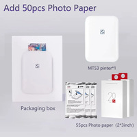 Printer Foto Warna Portabel Handprint MT53 Mini Tiga Inci, Printer Foto ID Saku yang Dapat Dicuci