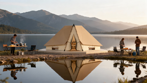 <span class=keywords><strong>Tente</strong></span> <span class=keywords><strong>de</strong></span> <span class=keywords><strong>camping</strong></span> <span class=keywords><strong>de</strong></span> luxe en <span class=keywords><strong>toile</strong></span> avec cadre en acier/contreplaqué, double chambre, deux salles <span class=keywords><strong>de</strong></span> bain, quatre saisons, imperméable, style safari, 28m - Product Image 3
