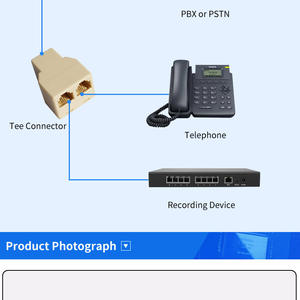2พอร์ตที่บันทึกเสียงโทรศัพท์บ้านแบบสแตนด์อโลนเครือข่ายระบบคลาวด์แบบสแตนด์อโลนที่มี OEM PVC & SDK/API - Product Image 6