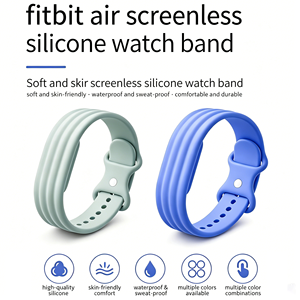 Pulsera Deportiva <span class=keywords><strong>de</strong></span> Silicona Impermeable al por Mayor para Google Fitbit Air Active Bands, Brazalete <span class=keywords><strong>de</strong></span> Goma Suave - Product Image 2