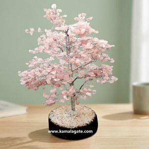 Árbol de Olivo Tallado a Mano con Doble Chip de Ágata Negra Natural y Aventurina Verde, con Alambre Dorado, Artesanía de Piedras Preciosas de 8-9 Pulgadas, Metafísico - Product Image 4