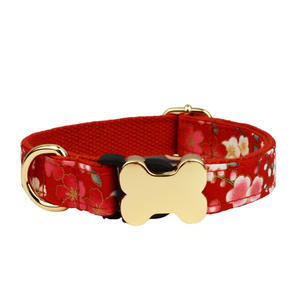 <span class=keywords><strong>Collar</strong></span> para Perro o Gato con Hebilla de Hueso, Serie de Tela Estampada a Cuadros, Suministros para Mascotas, Anillo para el Cuello, Nuevo Estilo, Grabado Personalizado - Product Image 5