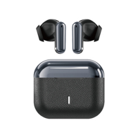 Écouteurs sans fil intra-auriculaires YXG-23, Bluetooth 6.0 à faible latence, écouteurs stéréo étanches IPX5 avec étui de charge en cuir grainé