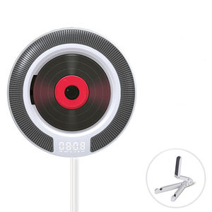 Reproductor de CD de Pared con Forma de Disco Redondo en Oferta, con Bluetooth 5.0, Radio FM, Control Remoto, Altavoces Dobles, Batería Recargable para el Hogar - Product Image 2