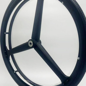 ล้อรถเข็นคนพิการ ขนาด 24x1.38 นิ้ว สีดำ ทำจาก PVC สำหรับล้อหน้าและล้อหลัง เพื่อช่วยในการเคลื่อนที่ - Product Image 1