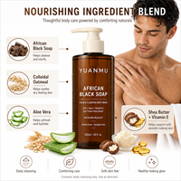 Nettoyant Corporel Hydratant et Nourrissant 24H Visiblement Efficace, Éclatant, Apaisant et Purifiant au Savon Noir Africain