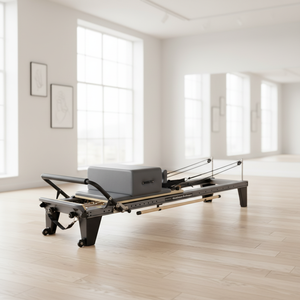 Reformer <span class=keywords><strong>Pilates</strong></span> Commerciale in Alluminio 7075 Grado Aeronautico con Footbar Infinito, Molle Tedesche, Letto Full Track Core e Struttura Rinforzata - Product Image 2