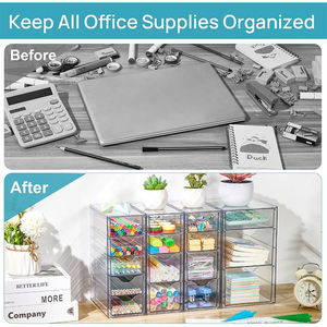 Caja Organizadora de Acrílico Transparente con Cajones para Maquillaje, Joyería, Manualidades, Organización de Escritorio, Estuche para Escuela, Hotel, Sala de Estar - Product Image 2